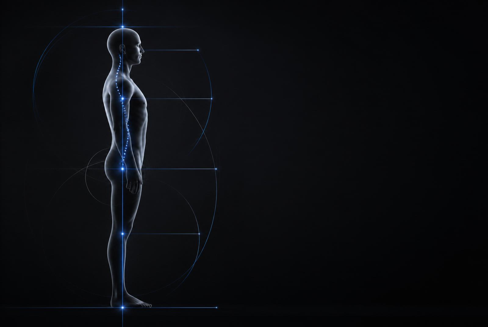 Abstract silhouette with spinal alignment geometry — a comprehensive evaluation